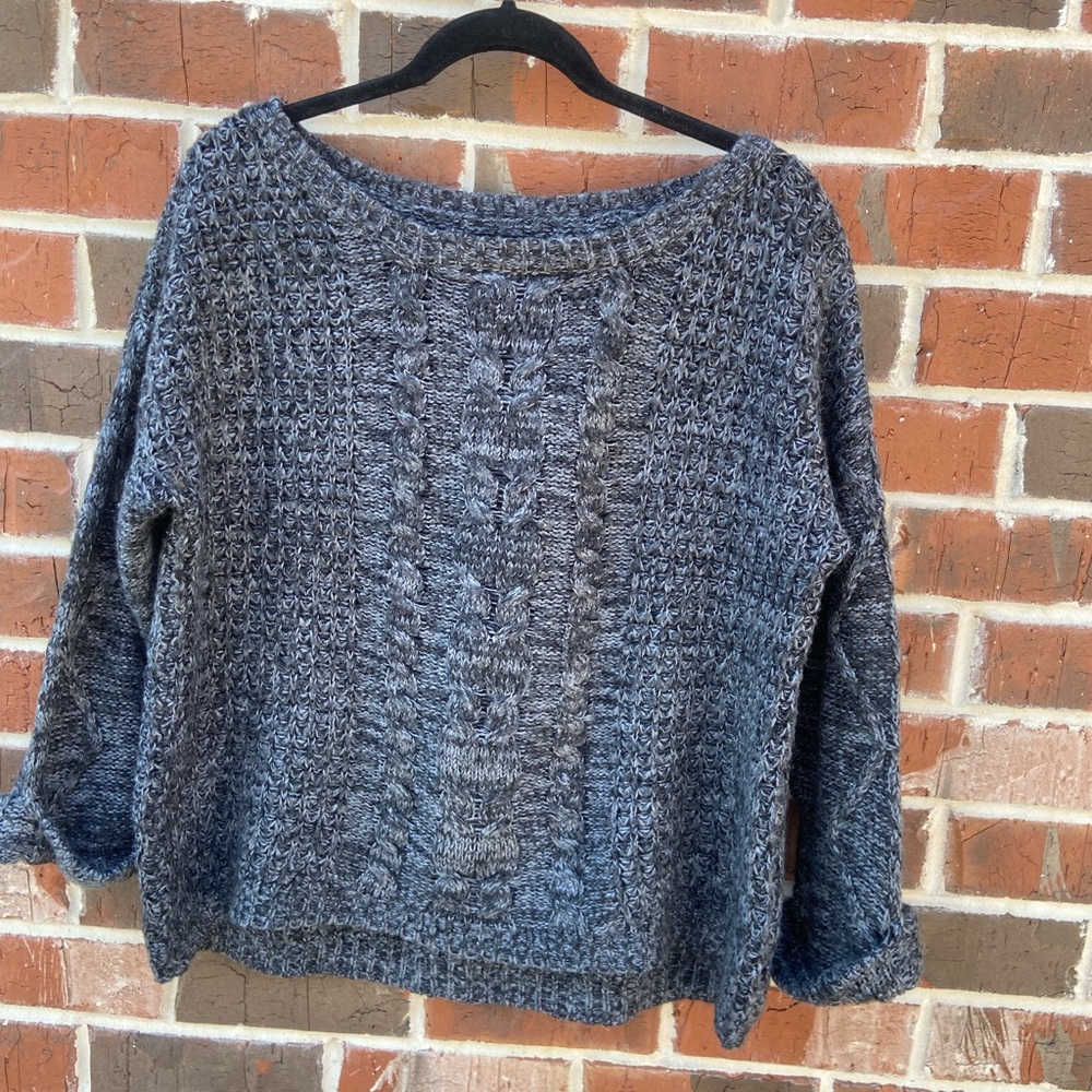 JJ Basics sweater charcoal and light grey size xl